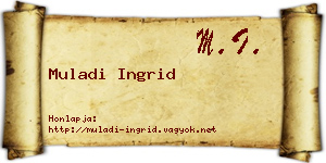 Muladi Ingrid névjegykártya